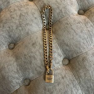gold white fox chain